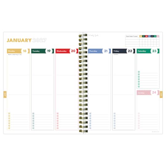 July 2026 - June 2027 Lovely Lemon Medium Weekly Monthly Planner
